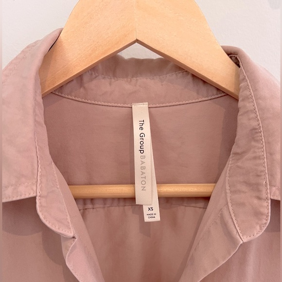 BABATON peach button up utility blouse size XS - Picture 3 of 3